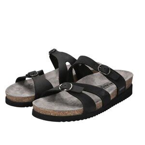 Mephisto Hannel Black Suede Comfort Support Sandals Size 40/10